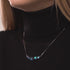 Gris | Argent sterling .925 | Collier fermoir infini verre sirène